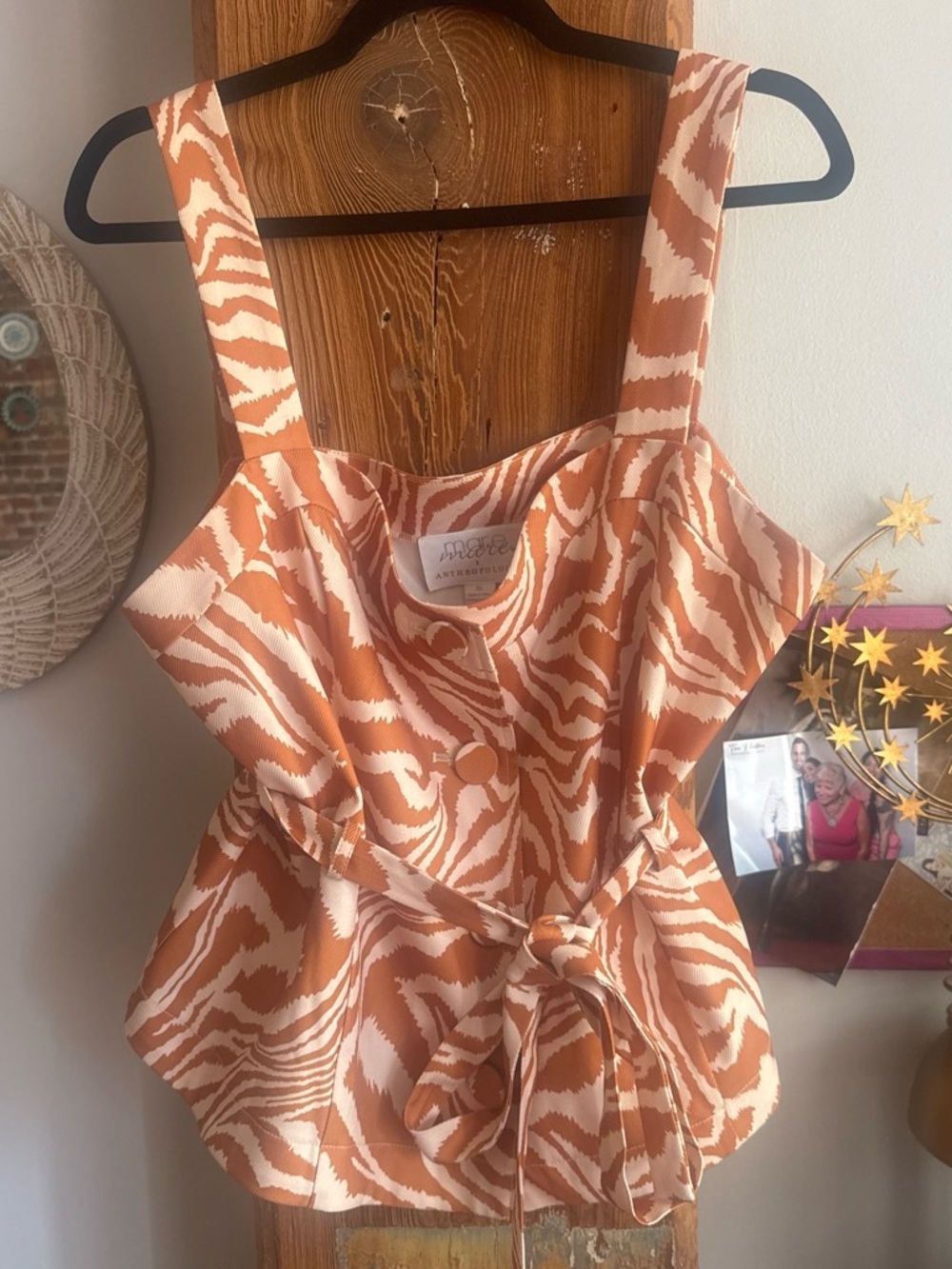 Anthropologie Mare Mare zebra-striped top